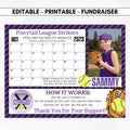 Fundraising Sports Calendar Softball